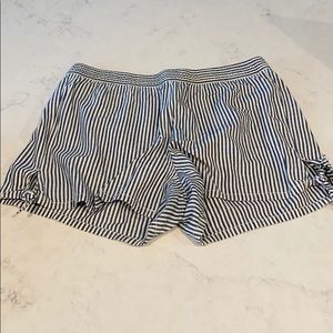 Stripe Shorts with Ties on Each Side
